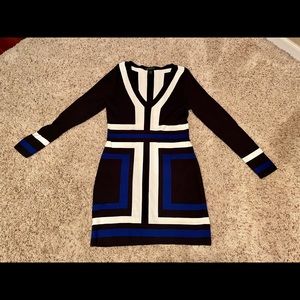 INC Color Block Cobalt Dress/Tunic
